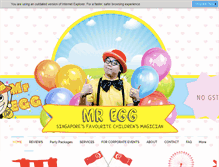 Tablet Screenshot of mreggmagic.com
